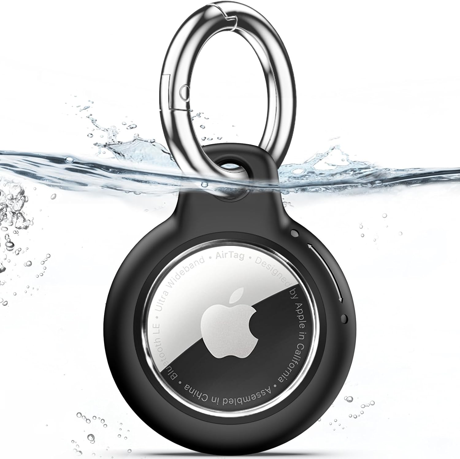 Upgrade Waterproof Airtag Keychain Holder with Hard PC Case for Apple Airtags