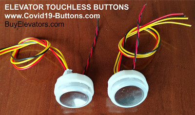 KONE ELEVATOR TOUCH-FREE BUTTONS ,Touch Less , QTY 2 pcs , LED red