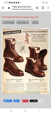 RARE VNDS 1950s Gold Bond X Sears Moc Toe Nathan Hack Ripple Sole Boots 8.5 D
