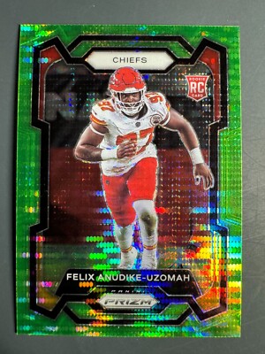 2023 Panini Prizm Football Felix Anudike-Uzomah RC Neon Green Pulsar Prizm #349