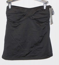 NWT Tankini Swimming Top S Mossimo Coral Bandeau Twisted front