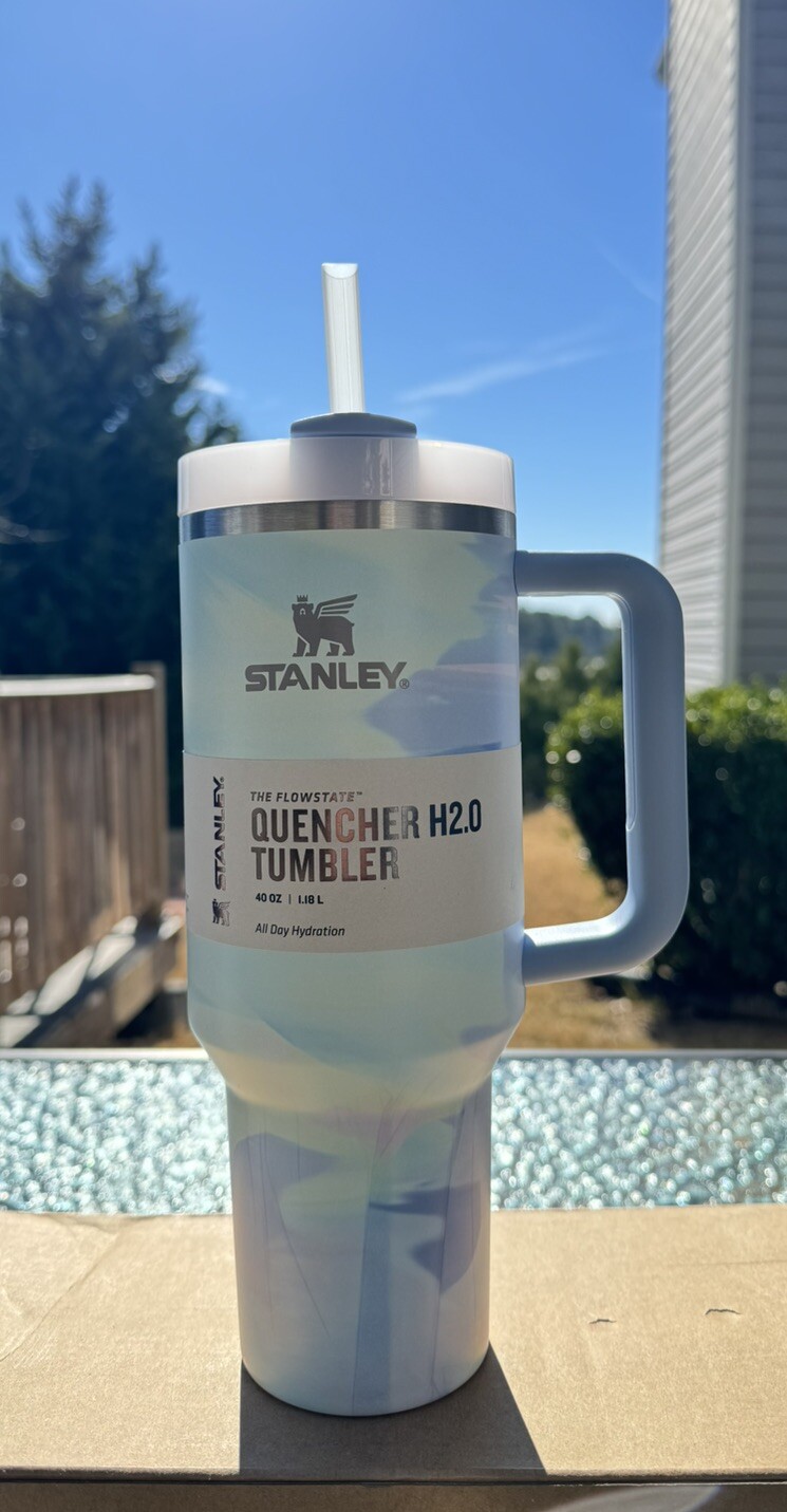 NEW Stanley 40oz Quencher Tumbler - Cool Serene Brushstrokes