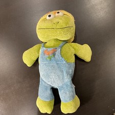 Russ Berrie  Co. Leaper Plush Frog Bouquets N Blossoms Knitted 4989 Rare HTF