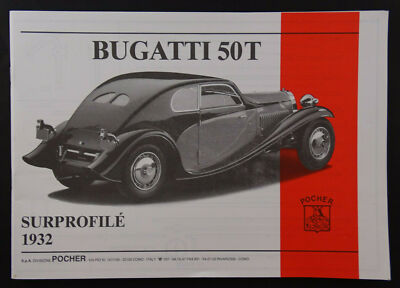 ポケール1/8 BUGATTI 50T Surprofile 1932 Pocher 1:8 Bauanleitung Bugatti 50 T Surprofile 1932 K86 neu
