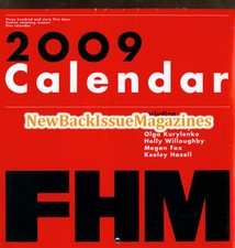 UK FHM Calendar 1/09,Megan Fox,Abbey Clancy,Tricia Helfer,Amber Heard,2009,NEW