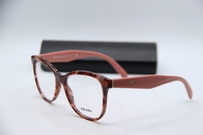 NEW PRADA VPR 12T UE0-1O1 PINK HAVANA AUTHENTIC FRAMES EYEGLASSES 53-17