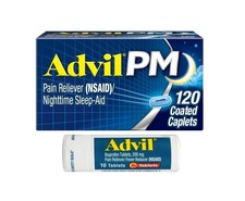 Advil PM Pain Reliever & Nighttime Sleep Aid - 120 Coated Caplets