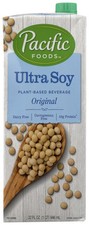 Pacific Foods Ultra Soy Plant Based Beverage Original 32 Fl Oz Milk
