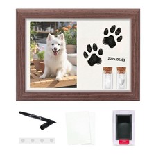 Dog Paw Print Kit,Personalized Pet Paw Print Impression Kit,Wood Cat Dog Memo...