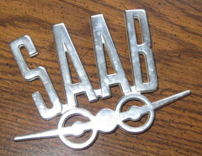 AUTHENTIC VINTAGE SAAB TRUNK EMBLEM FOR MODEL 96 V4 SAAB EXCELLENT