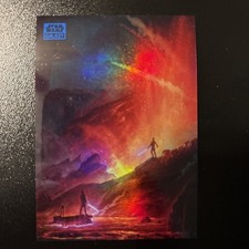 2024 Topps Chrome Star Wars Galaxy The High Ground Blue Refractor #/150