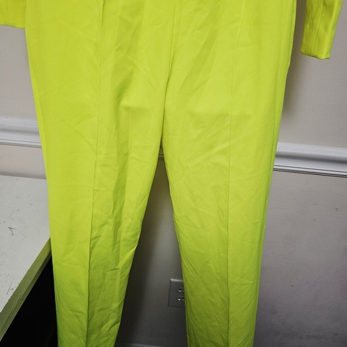 Tuta donna Oh Polly nuova taglia 2 blazer ritagliato fluo pantaloni dritti con cintura - Foto 10 di 24