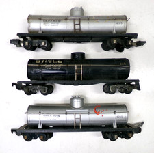 (3) S scale American Flyer tank cars (lot 084...