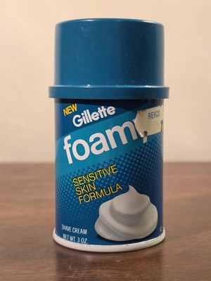 NEW VINTAGE Gillette Foamy SENSITIVE SKIN FORMULA Shaving Cream 3 OZ