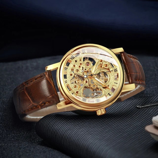 Наручные часы Jacob Transparent Gold Skeleton