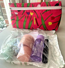 Clinique X Donald 6-Pc Set Face Eye Moisturizers, Mascara, Scrub, Remover, Bag