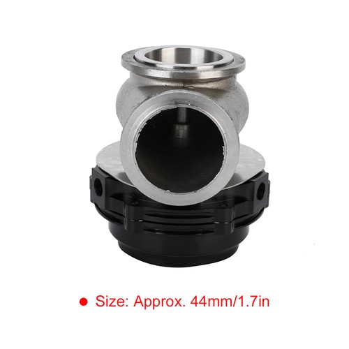 Ι Black Turbocharger Exhaust Valve External Wastegate Kit 1.7in Universal Car - Picture 4 of 12