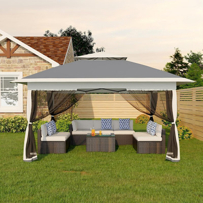 Faltpavillon Moskitonetz 3X3 M Mit 4 Moskitonetz Seitenteilen   Pop up Pavillon 