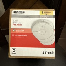 Universal Security Instruments 3-Pack Hardwired  Battery smoke detectors