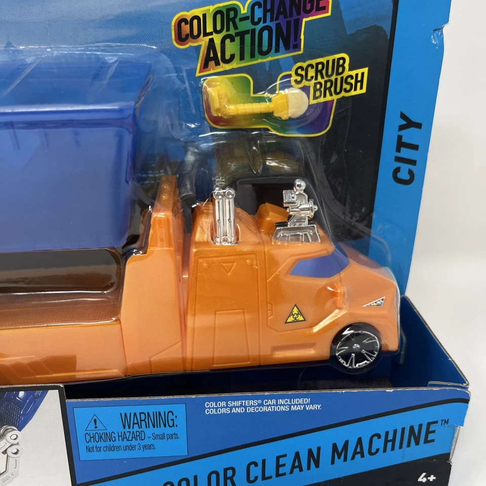 Hot Wheels City Color Clean Machine Color Changers Truck Playset NEW Mattel 2014 - Image 2 of 4