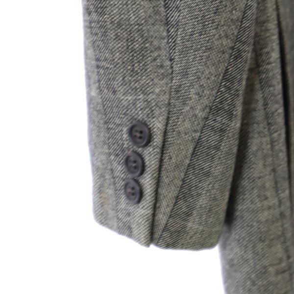 LANVIN wool Check Pattern tailored jacket gray Me… - image 3