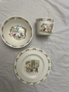2008 Royal Doulton Bunnykins 3-piece Cup Plate Bowl Children's Set Mint In Box
