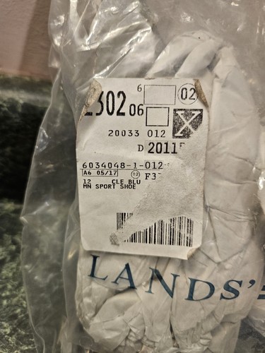 Lands End Water Shoes Mens Size 12 MED Clear Blue Mesh - Picture 2 of 13