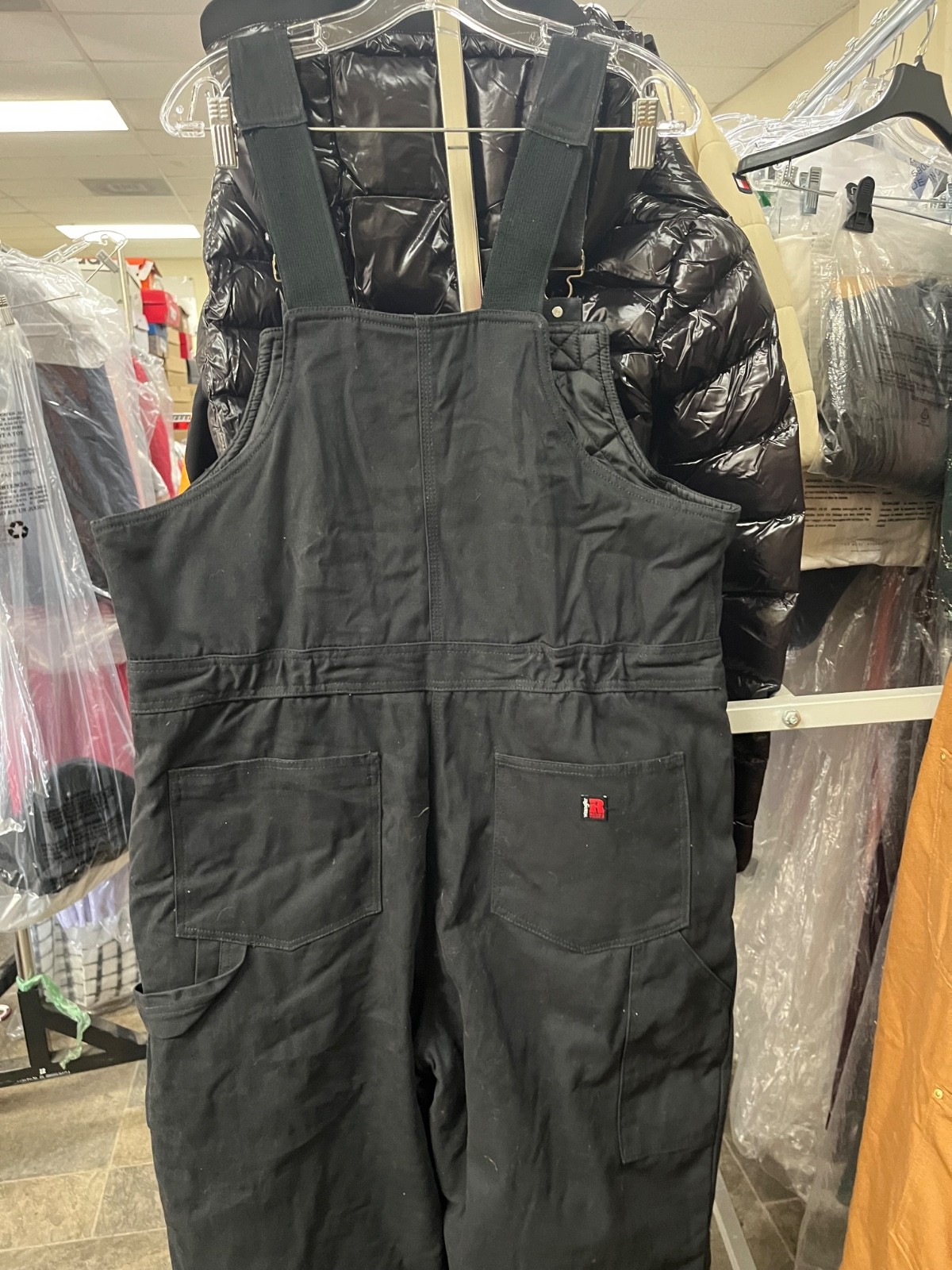 Wrangler Overalls Mens Black Size Large (PREOWNED WITH DIRT 