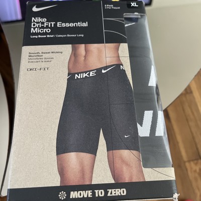Nike Dri-FIT Men's Essential Micro Boxer Brief 3 Pack Size XL  Black/White