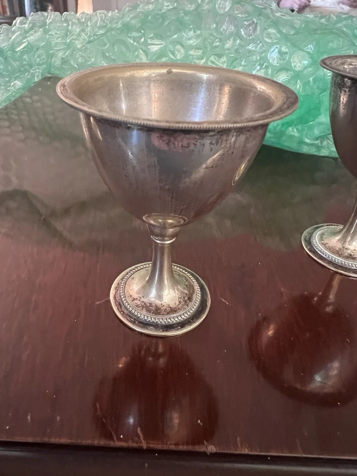 Antiguo Art Nouveau Sheffield Plato de Plata Huevo Taza Soporte FRANCIS HOWARD Foto 3 de 4