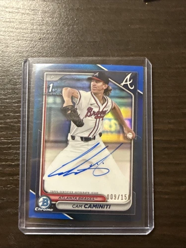2024 Bowman chrome blue refractor auto Cam Caminiti 013/150