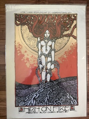 High On Fire Malleus Siebdruck Poster  | Morgantown 2010 | Signiert & Nummeriert