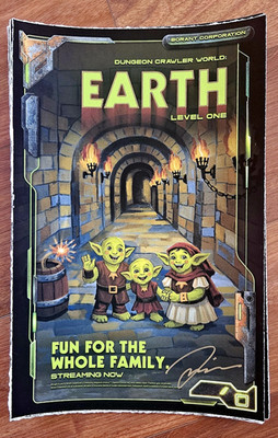 Dungeon Crawler Carl Exclusive Level I SOLD OUT Print signed by Matt Dinniman