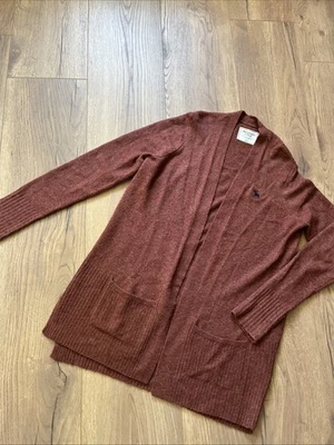 Abercrombie & Fitch Strickjacke, Damen, Größe L, Rostrot, gebraucht - Bild 1 von 4