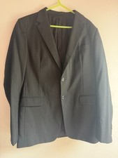 Prada Mens Suit 52R Dark Grey/Black Wool Tailored Suit 21” P2P Luxury Designer