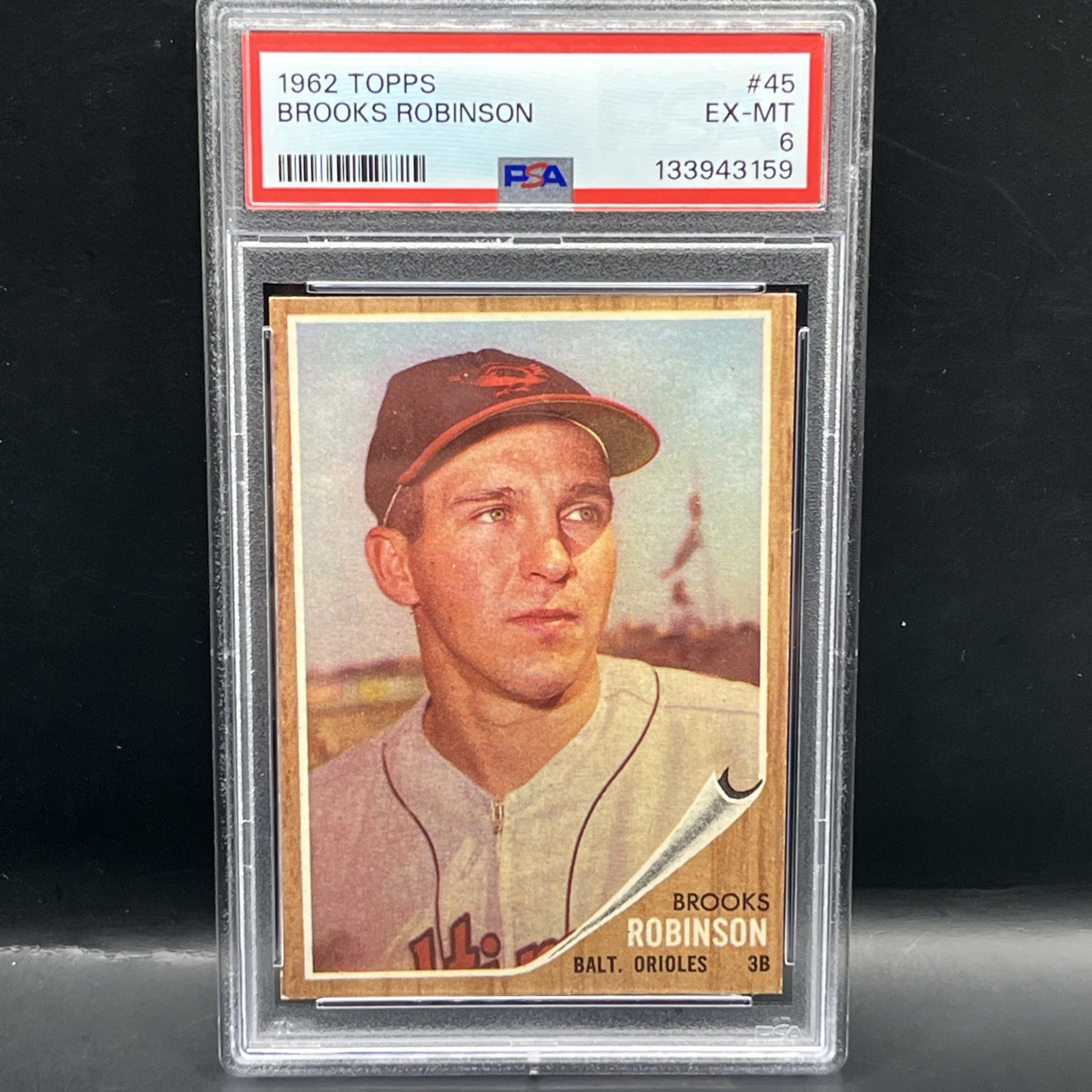 1962 Topps Baseball Brooks Robinson PSA 6 EX-MT Baltimore Orioles #45 c