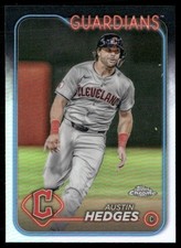 Austin Hedges 2024 Topps Chrome Update Refractor Cleveland Guardians #USC123