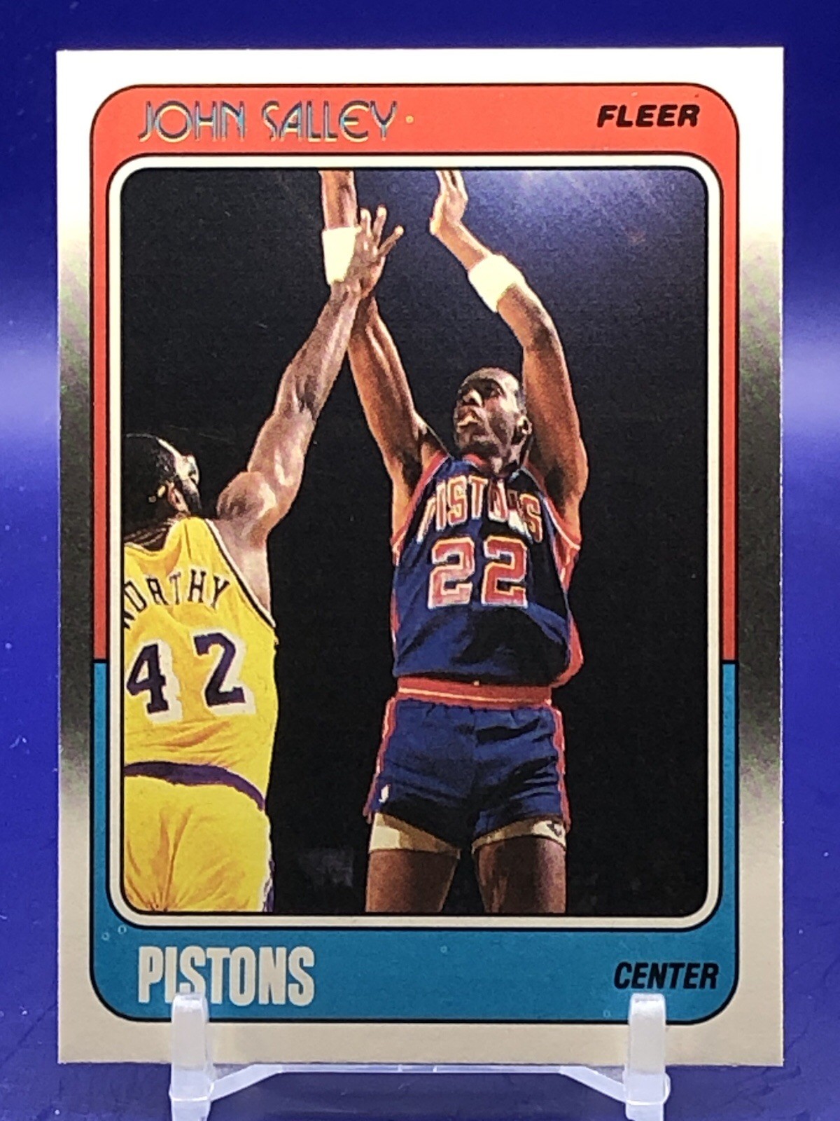 1988-89 Fleer Basketball #44 John Salley Rookie Card Detroit Pistons