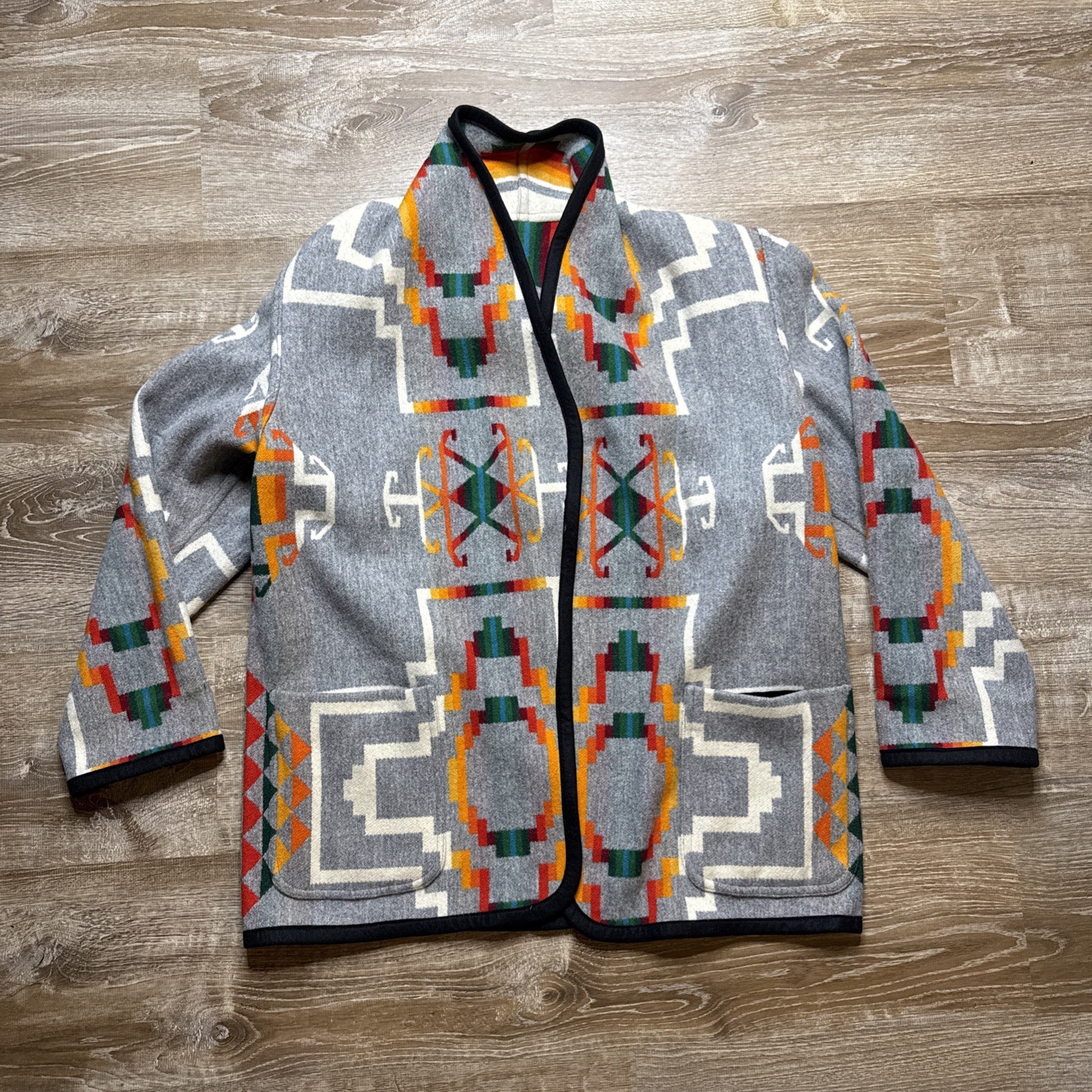 Pendleton Style Wool Blank reversible Women’s Bla… - image 7