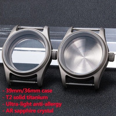 Titanium Diving Watch Case fits NH34 NH35 NH38 NH70 Sapphire 20BAR Accessory