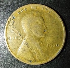 1930 LINCOLN CENT, DEFECTIVE PLANCHET🌟CRACKED/PEELED LAMINATION 🌟US ERROR COIN