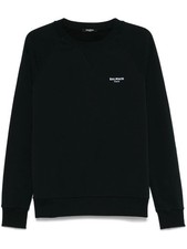 Felpa Balmain dalla Taglia XS alla Taglia XXL colore Nero logo piccolo bianco