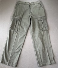 VINTAGE Bugle Boy Pants Men’s 36 Green Baggy Cargo Skater Grunge Y2K Relaxed 90s