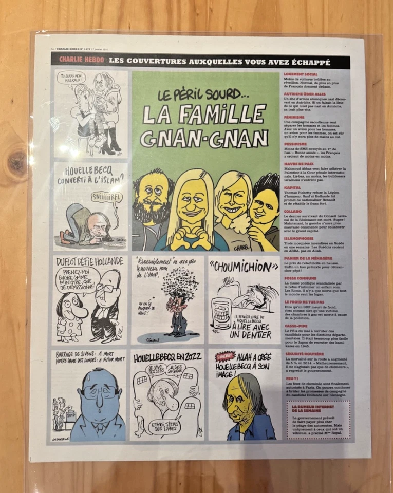 Rare Charlie Hebdo #1177 – Collector’s Magazine – Mint/Excellent Condition - Image 2 of 4