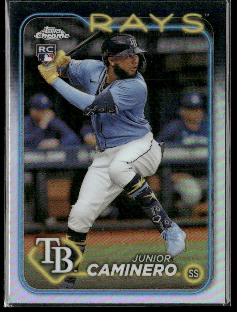 Junior Caminero Rookie RC Card 2024 Topps Chrome #213 Refractor Tampa Bay Rays
