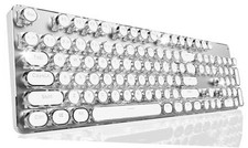 EWEADN TK950 Typewriter Keyboard Wireless Mechanical Keyboard, 104 Keys White