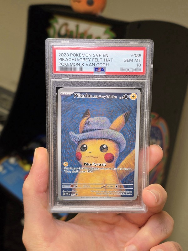 PSA 10 Pikachu with Grey Felt Hat Promo 085 ~ 2023 Pokemon X Van Gogh