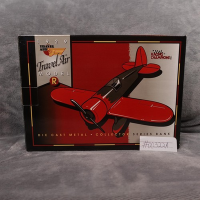 #ad Racing Champions 1929 Travel Air Model R Die Cast Airplane Bank AC Delco 00322A $25.46