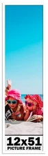 12x51 Frame White Wood Picture Photo Frame with UV Acrylic and Acid Free Backing