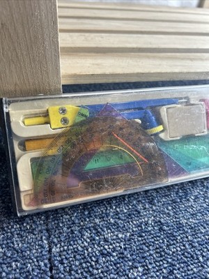 Mathe Set Mathe Geometrie Set mit Kompass Lineal Winkelmesser Quadrate Schärfer